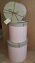   Papír doboz 3db-os magas madzagos púder rózsaszín, müanyag betéttel 20,17,15cm